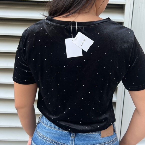 Black cropped sparkly tshirt - Picture 5 of 5